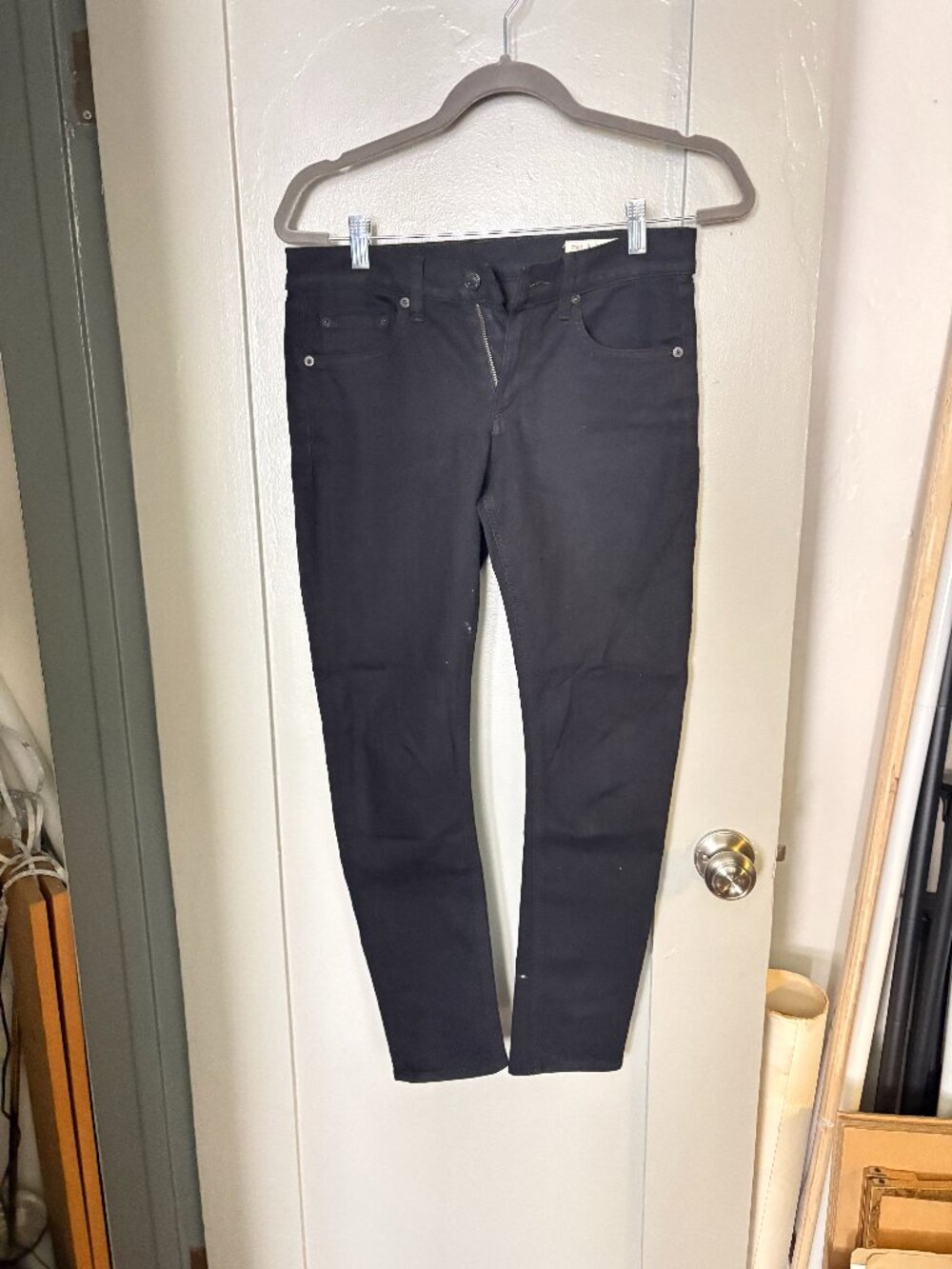 Rag & Bone Skinny Black Capri Cropped Pants - 28